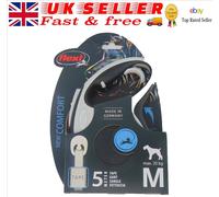 Flexi Xtreme Tape White & Black Retractable Dog Lead Pet Accessory 5M Medium