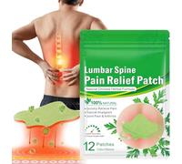 Flexiback Lumbar Pain Relief Patches, Natural Back Pain Patches, Heat Plasters for the Lumbar Spine, Long-Lasting Relief (12pcs/1box)