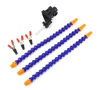 Flexible 3 Arms Soldering Holder, Multifunctional PCB Repair Stand with 360° Rotating Clamp, Adjustable Blue Desk Mount for Circuit Board Fixing and Soldering Iron