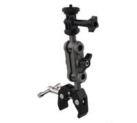 Flexible 360° Camera Mount Clamp for Insta360 X5 for x4 X3 Flexible | 360° rotation, double ball design, flexible angles, metal build, secure grip for action cams