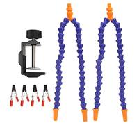 Flexible 4 Arms Soldering Holder, Blue Multifunctional PCB Holder, 360 Degree Rotatable Desk Clamp with Y Type Universal Tube, for Circuit Board Repairing and Fixing, Plastic/Metal