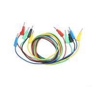 Flexible 4mm Banana Connector Test Probes 1m Wire - Stackable with Safety Sleeves for Circuit Analysis - PVC Insulated Cables for Electronics Repair