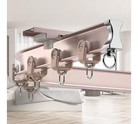 Flexible 6ft Shower ain RodBendable Ceiling Track System in Black//d Ideal Room Divider & Drapery Soluts Metal Hanging Pole forBathrooms