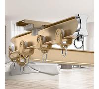 Flexible 6ft Shower ain RodBendable Metal Hanging System Ceiling Track Room Divider Black& d Drapery Pole for Modern Bathrooms and Spaces