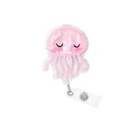 Flexible Acrylic Badge Reels with High Elasticity Extendable Lanyard Holder for Students Professional Lovely Badge Holder