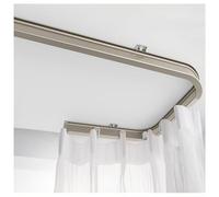 Flexible ain Track Sym5FT Curved Ceiling Track for ains Wall/Ceiling Mount Bendable Rail for Z/U/S S BayChampagne h