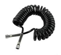 Flexible Air Hose, Airbrush Air Hose, PU Spring Coil Airbrush Air Compressor Hose with Standard 1/8Inch Fit on Both Ends 3 Meter