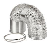 Flexible Aluminium Air Duct - Ventilation Foil Ducting for Extractor Fans, Hydroponics & Grow Rooms (100mm x 10m (4"))