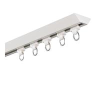 Flexible Aluminium Alloy Ceiling Track for Curtains Room Divider Black Rail with Silent Rollers Ideal for Home Décor Easy Installation 2m Len