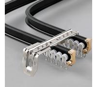 Flexible Aluminium Curtain Rail Double Track Design Easy to Bend for Straight & Bay Windows Ceiling Mount Solution for Home Decor Adjustable Curtain Rod