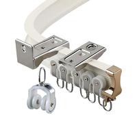 Flexible Aluminum Alloy Curt Rod - Bendable & Easy to Install Quiet Wall/Ceiling Mount with Accessories Perfect for Curts & Drapes & Stylish Design