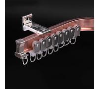 Flexible Aluminum Alloy Track Rod Set Bendable & Silent WallMounted Curtain Rod for Living Rooms Bedrooms & Bathrooms1.5m (4.9ft) Rose Color