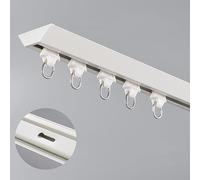 Flexible Aluminum Ceiling Track 13.1FT Room Divider & Window Track Black 4M Wall Partition Straight Rail for RV & Home Versatile Décor Solution