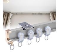 Flexible Aluminum Curtain Rails Silent Sliding Track Set with Roller Easy Install for Office Hospital Bay Window - 2m/6.56FT (Silver)