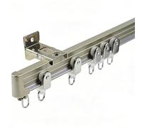 Flexible Aluminum Curtain Track, Ceiling Mount Or Wall, Alloy Silence Rail, Bendable L Shape U Bay Shower(Champagne,13.8FT/420CM)