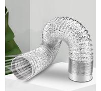 Flexible Aluminum Foil Dryer Vent Hose - Heat Resistant Insulated Ducting for Kitchen Range Hood, HVAC Blower, Exhaust Fan (13ft)