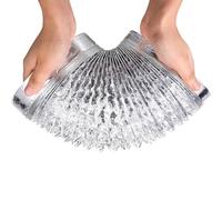 Flexible Aluminum Foil Duct Hose Non-Insulated Air Ducting for HVAC, Dryer Vent, Heating & Cooling with 2 Stainless Steel Clamps 155mm(6in) 1.5m(4.9ft)
