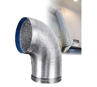 Flexible Aluminum Foil Exhaust Hose for Kitchen Range Hood Ventilation, Heat-Resistant Ventilation Duct