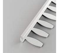 Flexible Aluminum Tile Ed Profile - 90cm, 3 Pieces, Wall Tile Trim for Protecting & Beautifying Steps, Silver h (12.5mm)