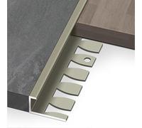 Flexible Aluminum Tile Ed Trim Profile - 90cm, 3 Pieces, & Aesthetic Border for Tile EDS (Champagne, 18.5mm) - Ideal for Home Renovat & Det