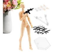 Flexible Artist Doll - Stop-Motion Movable Figure, Art Drawing Guide | Photography Prop, Multifunctional Home Ornament, Movable Action Body, Miniature Human Sculpture, Desktop Display,