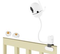 Flexible Baby Monitor Mount for HelloBaby HB6550/HB65/HB66/HB248,ANMEATE SM935E Baby Camera Mount Adjustable Clip Clamp Mount Long Gooseneck Arm,Baby Monitors Holder No Tools or Wall Damage 15.7 inch