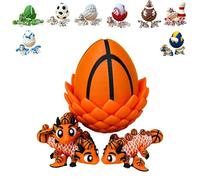 Flexible Baseball Dragon & Egg, 3D Dragon Eggs with Dragon Inside, 3D Printed Baseball Dragon Egg with Wings, Dragon Statue, Dragon Toy, Dragon Fidget Toy, Ball Style Dragons (Style-G)