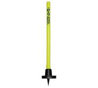 Flexible Based Target Stump for Cricket Baseball Softball Throwing Practice, Fluorescent Yellow, Rubber Base with Detachable Spike, Indoor Outdoor Practice