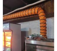 Flexible Bathroom Extractor Fan Ducting, PVC Extender Exhaust Fan Hose Pipe Systems for Range Hood/Kitchen/Residential/Commercial Cleaning, -20~180 ° F(Dia 450 mm/17.7 in,L 3.0 m/9.8 ft)