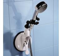Flexible Bathroom Suction Holder With 2 Adjustable Arms For Shower Head Or Hairdryer - Measures H29Cm