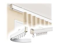 Flexible Bay Window Curtain Track Bendable Sliding Rail for U & L Shaped Windows Room Divider 600cm (4 x 150cm) Easy Installation Durable & Stylish Solution