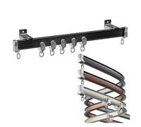Flexible Bendable ain Rod Track System for Camper Van Hospital Gazebo Bedroom & Office DividersCustom Cuttable Aluminum 3ft to 16ft Easy Install Gliders Set