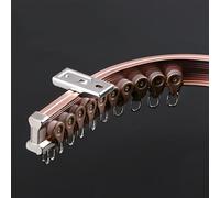 Flexible Bendable Aluminum ain Track 1-6m/3.2-20ft Universal Wall & Ceiling Mount Rods for L/U S Bay Shower ains & DIY Room Dividers (Rose d 1.5m/4.9ft)