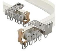 Flexible Bendable Ceiling Curtain Track 3M 4M 6M, Curved Curtain Track System Room Divider Privacy RV Curtain Gliders, Curtain Rail Wall/Ceiling For Heavy Large Curtains, Bathroom Shower