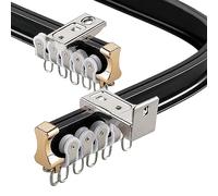 Flexible Bendable Ceiling Curtain Track 3M 4M 6M, Curved Curtain Track System Room Divider Privacy RV Curtain Gliders, Curtain Rail Wall/Ceiling For Heavy Large Curtains, Bathroom Shower