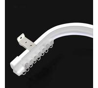 Flexible Bendable Ceiling Curtain Track, Curved Slide Rail Curtains For Track System As Room Divider Privacy Partition Separator L/U Shape Bay Windows(Wall Mount,115cm/3.77ft)