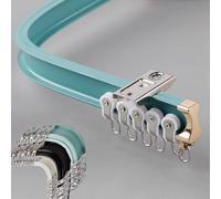 Flexible Bendable Ceiling Curtain Track, Room Divider Curtains Rod, Wall Mount Sliding Curtain Rail System For Living Room Shower Privacy RV(Green Top,3.7m/12.14ft)