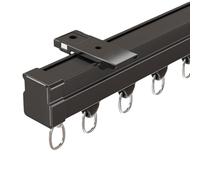 Flexible Bendable Ceiling Curtain Track, Shower Pole, Ceiling Sliding Track for Window Shower Living Room Bedroom Kitchen Partition(Black,Side,160 cm=5.2 ft)