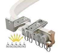 Flexible Bendable Curtain Rail Track System - Durable Wall-Mounted Available in Black White Green Blue Pink - Ideal for Curved Windows and Custom Drapery Solutions