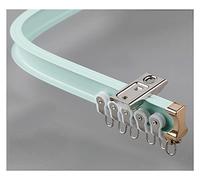 Flexible Bendable Curtain Track Ceiling Mount - 10-23ft Heavy Duty Metal Curtain Rail System for Shower, Hospital, Privacy Room Divider - Green, 3m/9.8ft Length