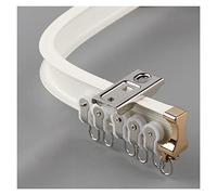Flexible Bendable Curtain Track - Heavy Duty Metal Ceiling Mount, Adjustable 10-23ft for Shower, Hospital, Privacy Room Divider - White Color, 3m/9.8ft Length