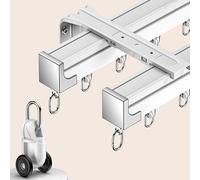 Flexible Bendable Shower Curtain Track System 6M/19.6FT Ceiling or Wall Mount Silent Rollers for Bay Windows RVs Room Dividers Curved Design for LShaped Windows