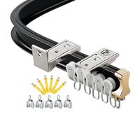 Flexible Bendable Train Track - Curved Rail System in Black/White/Green/Blue Wall-Mount Design Compatible with Most Train Sets Perfect for Kids' Creative Play