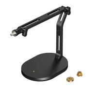 Flexible Boom Arm Stand for 5/8Inch and 3/8Inch Adapters Featuring Aluminum Construction and Cable Management Holder Auditory Microphone Stand