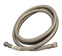 Flexible Braided Stainless Steel Water Supply Line 3/8" Comp x 3/8" Comp for Refrigerator, Dishwasher, Coffee Machine, water line - Durable & Leak-Resistant (20 inch (3/8" x 3/8"))