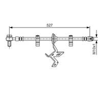 Flexible brake hose 1 987 476 041 BOSCH for MERCEDES-BENZ M-CLASS