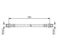 Flexible brake hose 1 987 476 061 BOSCH for BMW VOLVO