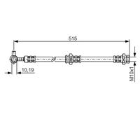 Flexible brake hose 1 987 476 378 BOSCH for NISSAN X-TRAIL I