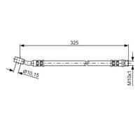Flexible brake hose 1 987 476 394 BOSCH for OPEL MERIVA A MPV