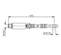Flexible brake hose 1 987 476 805 BOSCH for OPEL ASTRA F Convertible